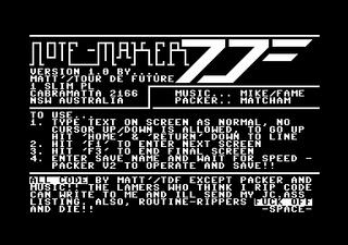 NOTEMAKER V1.0 (TOUR DE FUTURE, 1988)