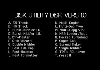 DISK UTILITY DISK (TOUR DE FUTURE, 1988)